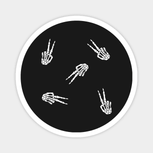 Peace Sign Skeleton Hands Magnet